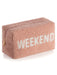 "Weekend" Sherpa Zip Pouch, Blush