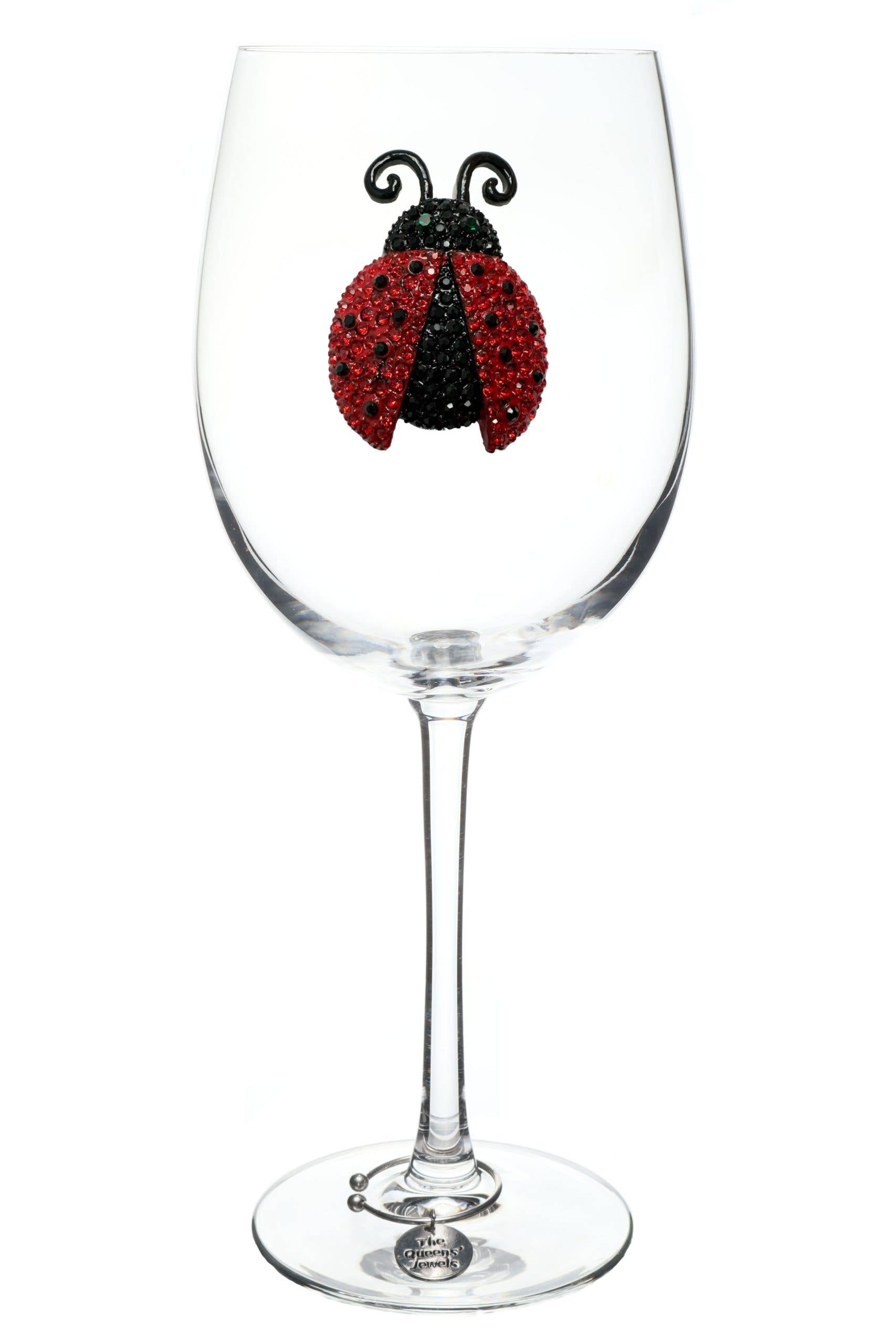 LadyBug Stemmed Wine Glass