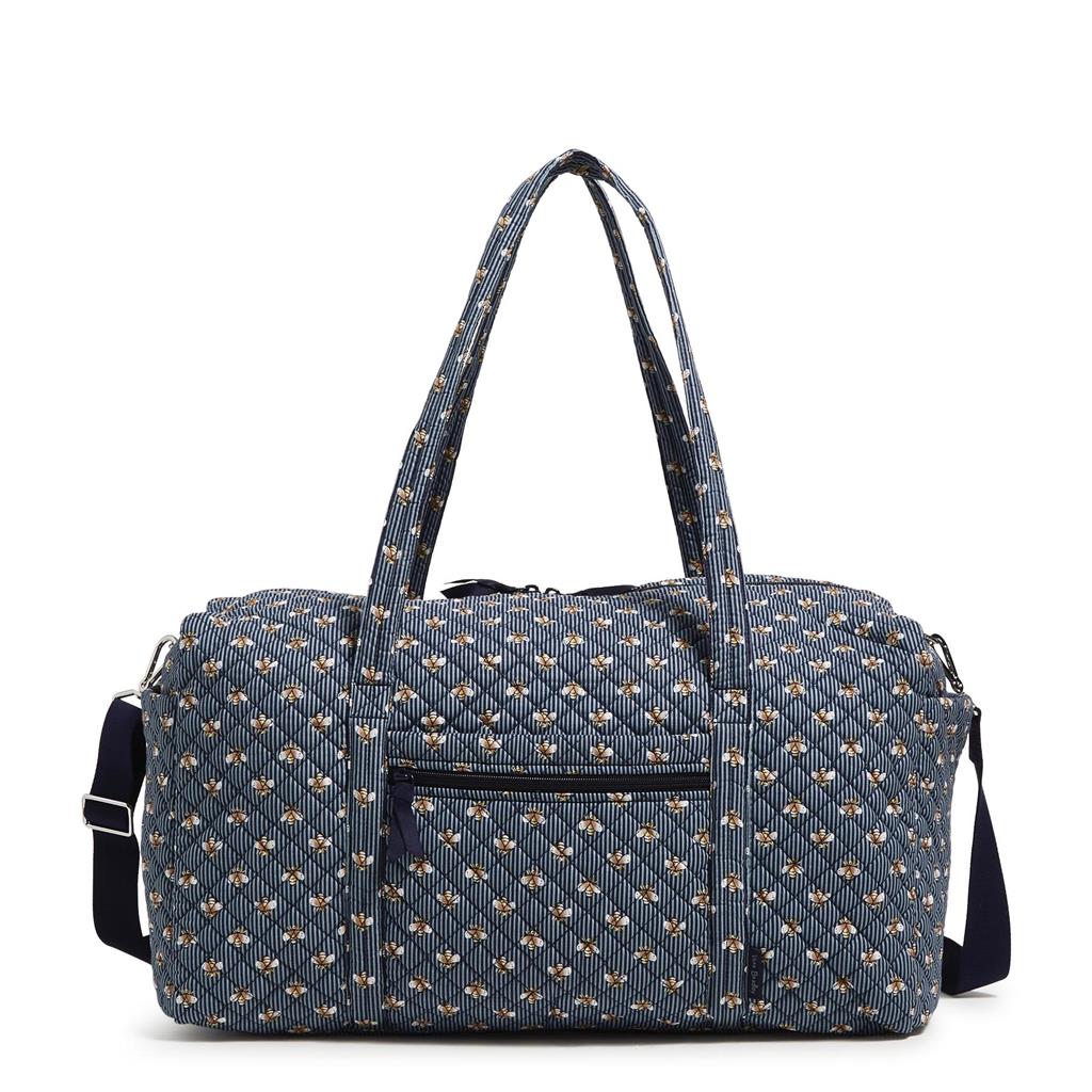 Large Travel Duffle, Bees Navy