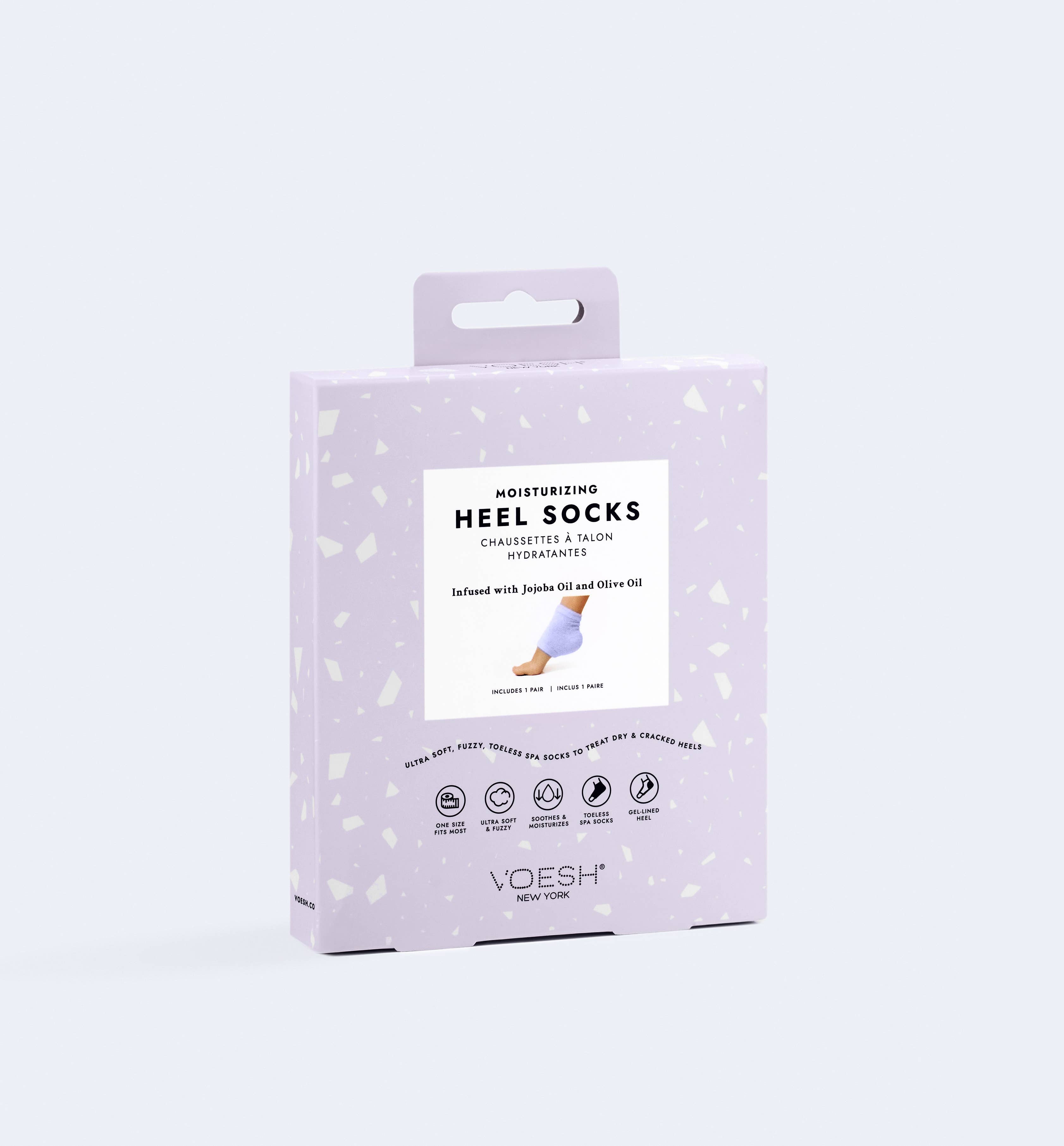 Moisturizing Heel Socks Retail - Purple