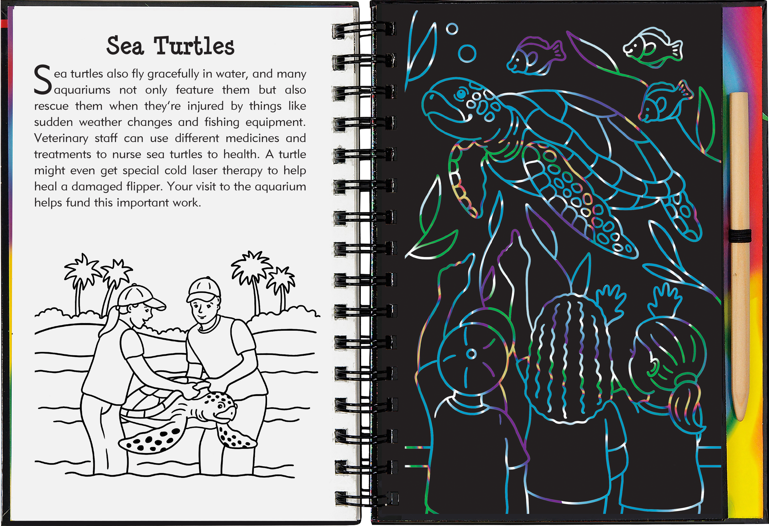At the Aquarium Scratch and Sketch