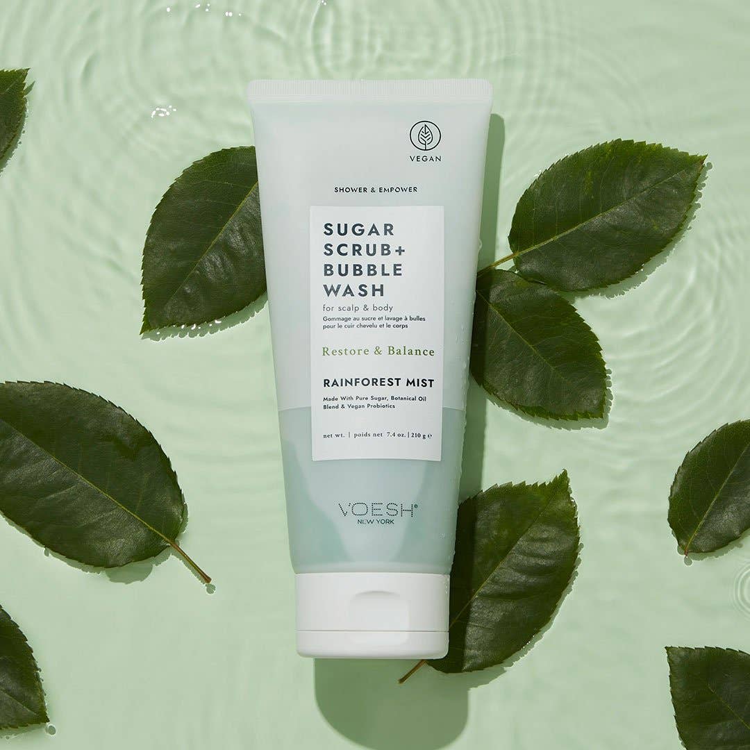 Sugar Scrub + Bubble Wash Rainforest Mist