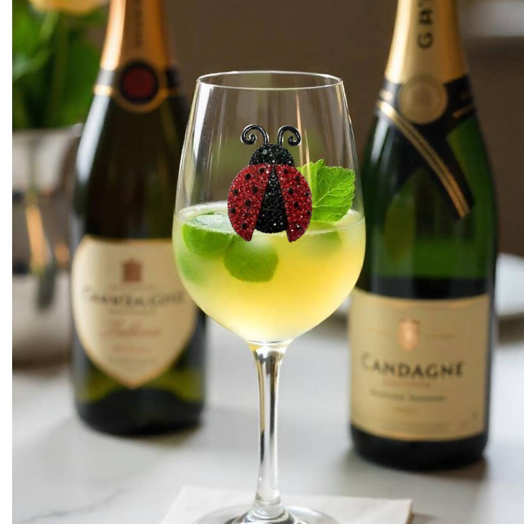 LadyBug Stemmed Wine Glass