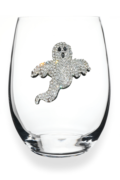 Ghost Jeweled Stemless Wine Glass