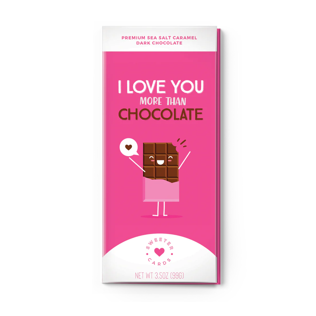 I Love You More than Chocolate Greeting Card w/Chocolate