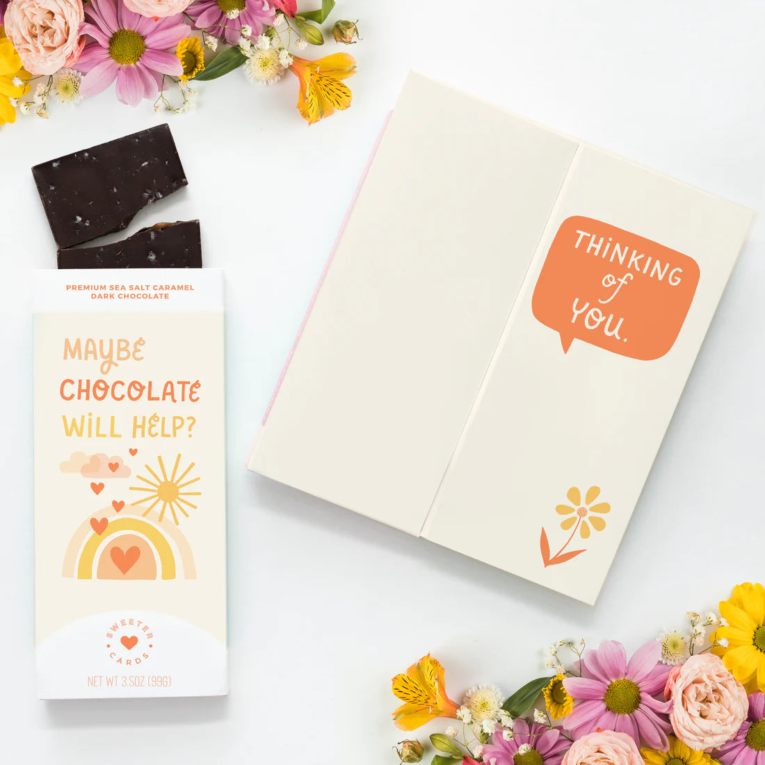 Maybe Chocolate Will Help Greeting Card w/Chocolate