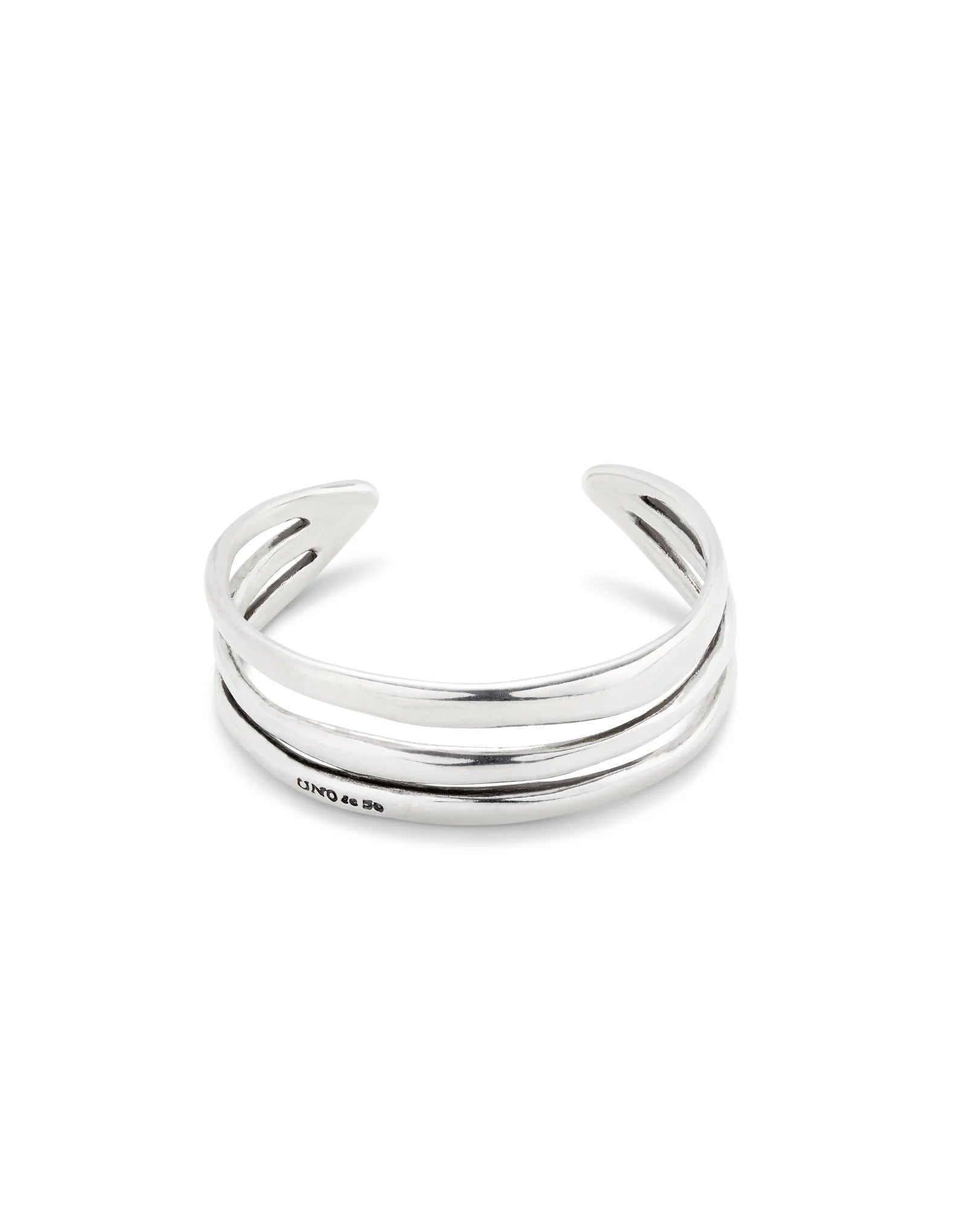 Triple curved handcrafted bangle bracelet