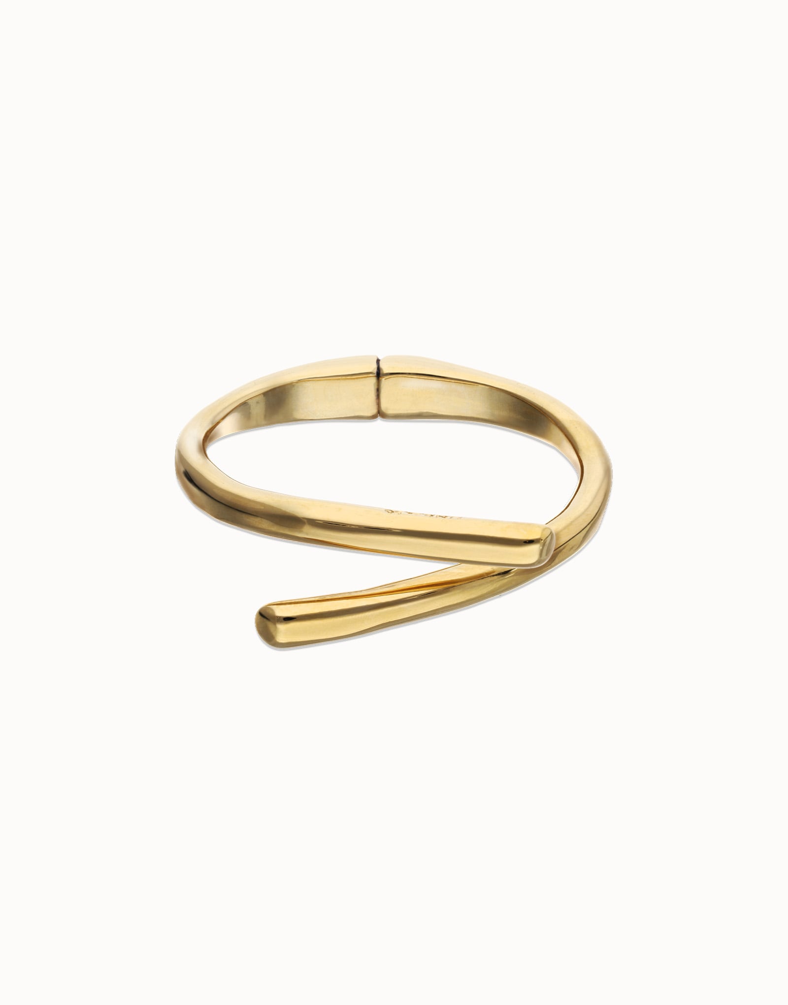 Bangle bracelet with intertwined organic shapes