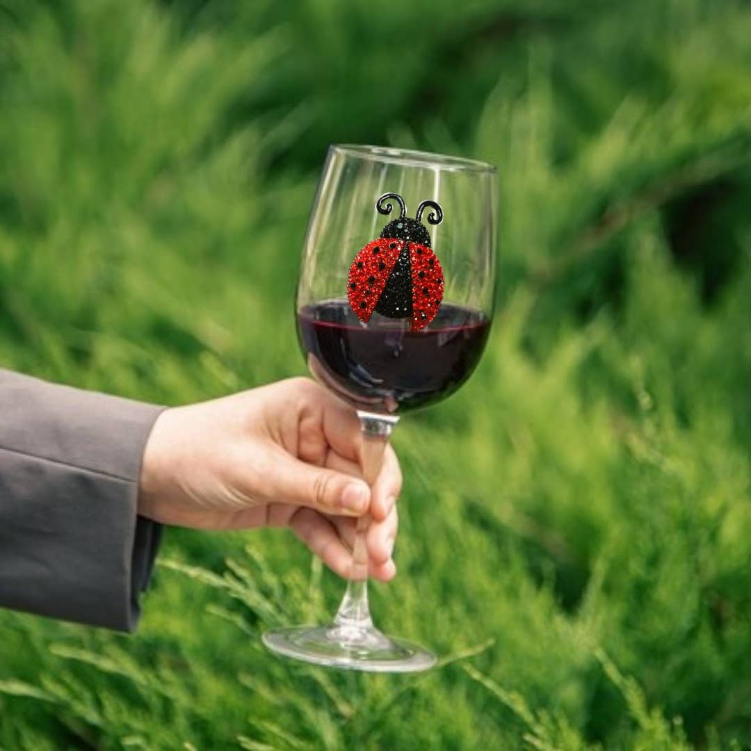 LadyBug Stemmed Wine Glass