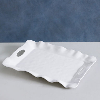 VIDA Havana Rect Tray with Handles (White)