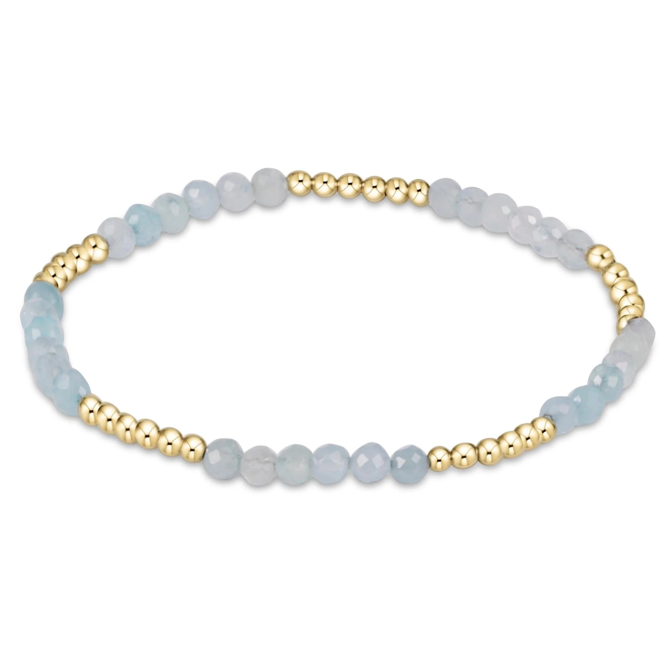 enewton Blissful Pattern 2.5mm Beaded Bracelet, Aquamarine