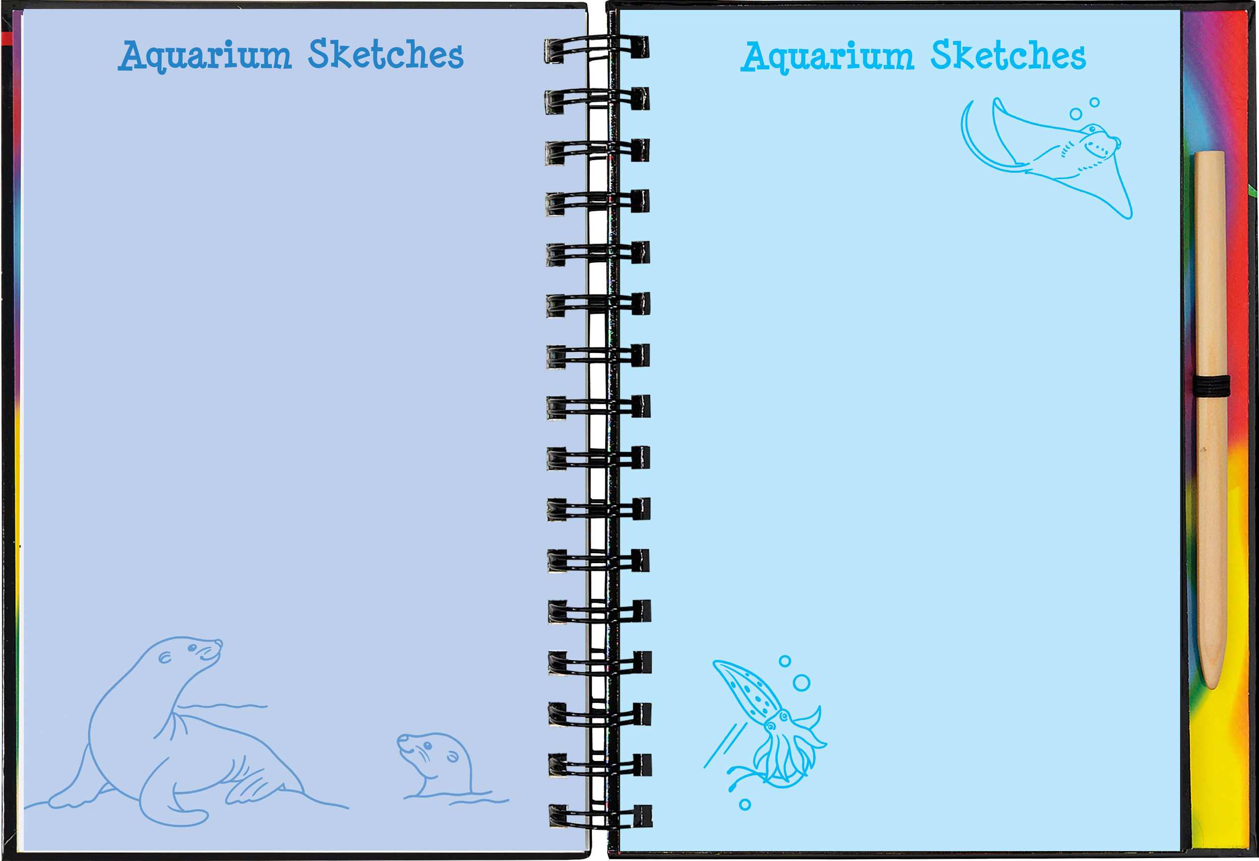 At the Aquarium Scratch and Sketch