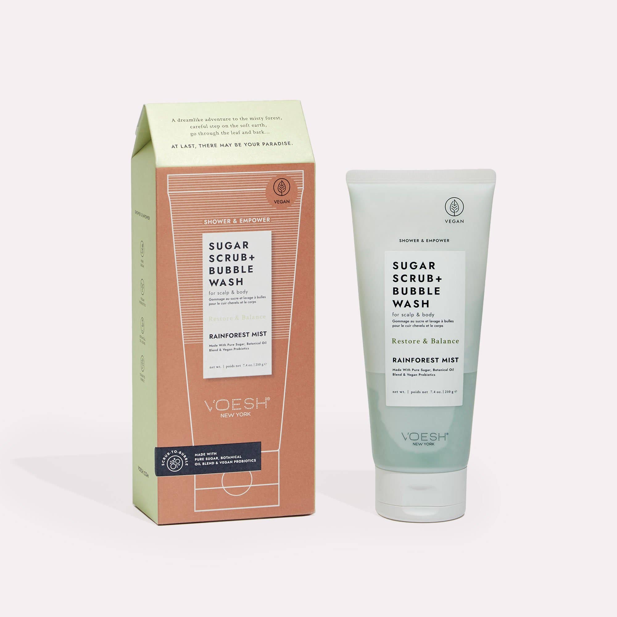 Sugar Scrub + Bubble Wash Rainforest Mist