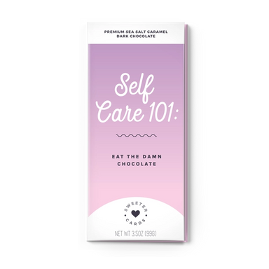 Self Care 101 Greeting Card w/Chocolate