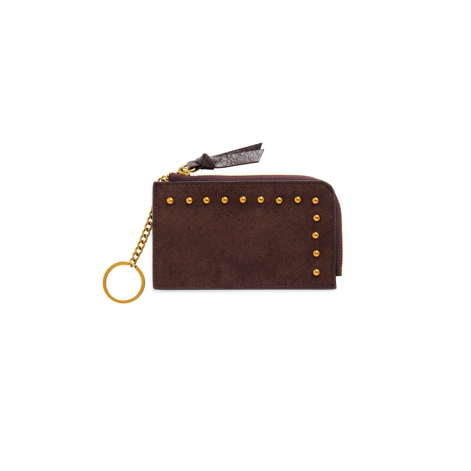 LENNON CARD CASE/KEY RING,CHOCOLATE