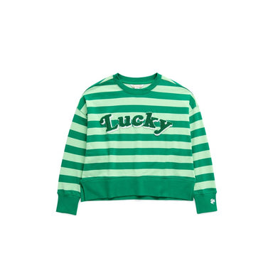 ASST/7 STRIPED "LUCKY" RELAXED SWEATSHIRTS,GREEN