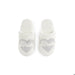 ASSORTED SET OF 2 SIZES BRIDE HEART SLIPPERS,IVORY
