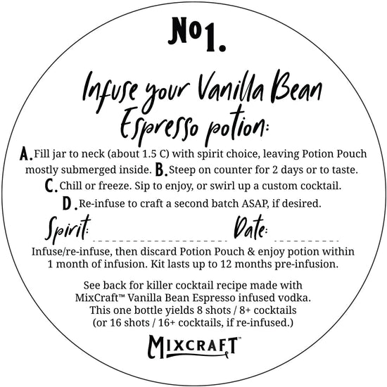 Mixcraft Spirit Infusion Kit, Vanilla Bean Espresso