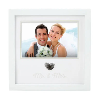 Mr. & Mrs. Thumbprint Heart Frame