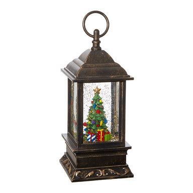 9.5" Christmas Tree Musical Lighted Water Lantern