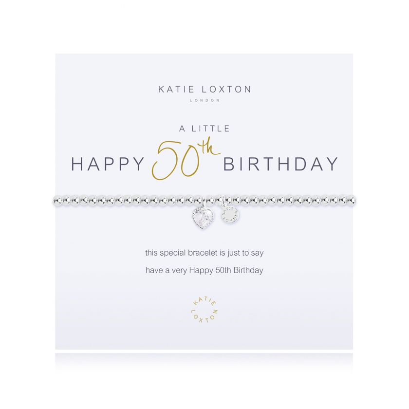 Katie Loxton Stretch Bracelet, Happy 50th Birthday