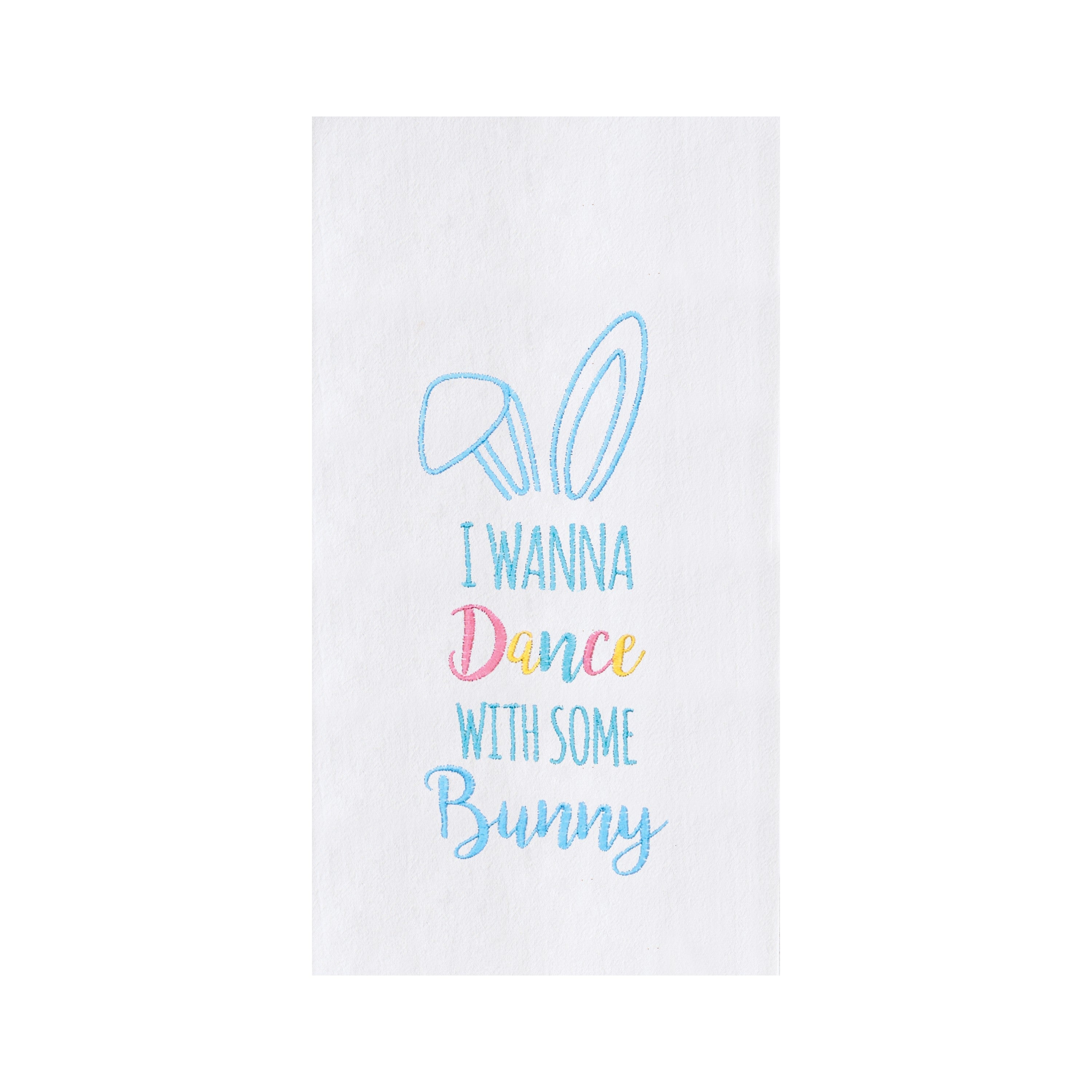 Dance With Bunny Kitchen Towel
