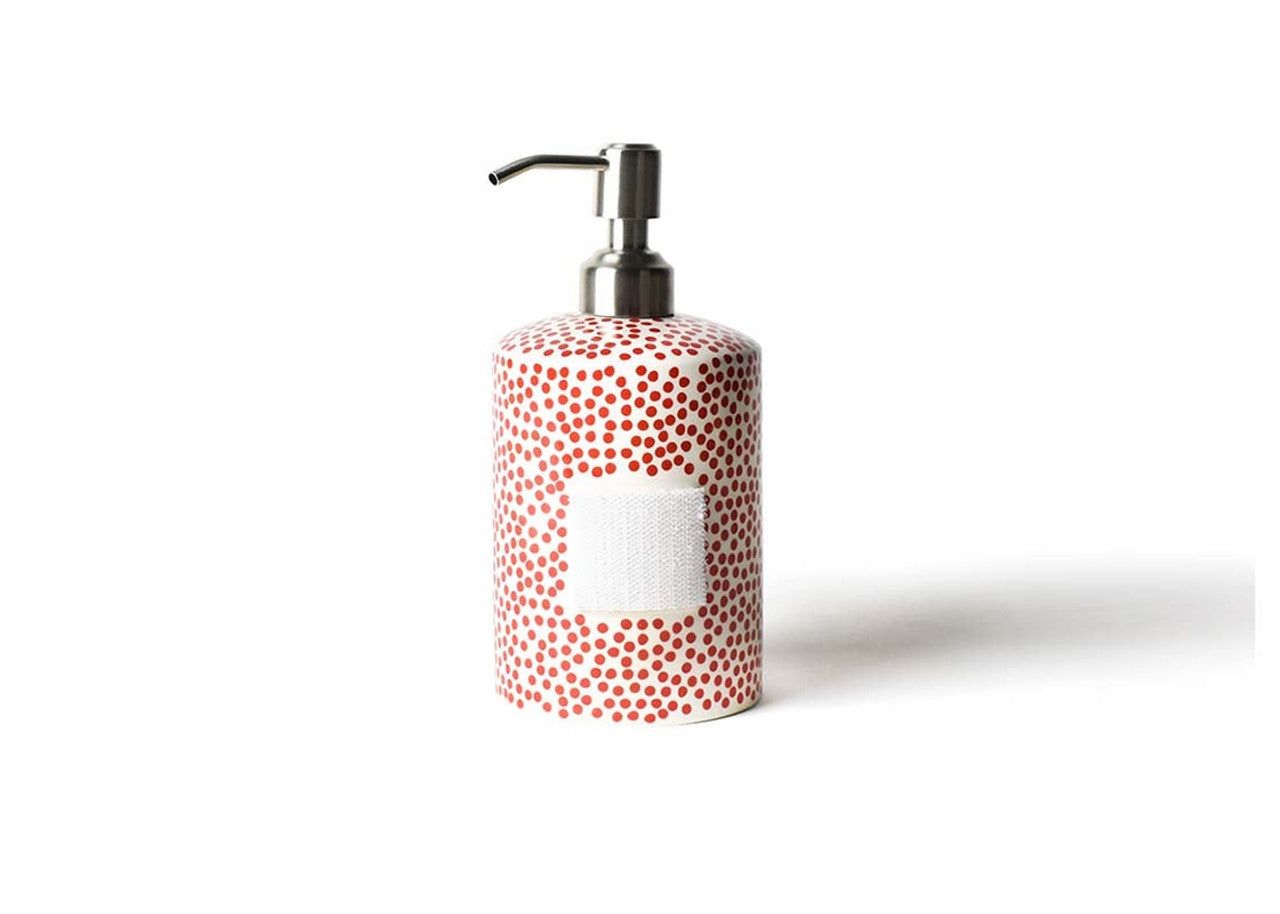 Red Small Dot Mini Cylinder Soap Pump