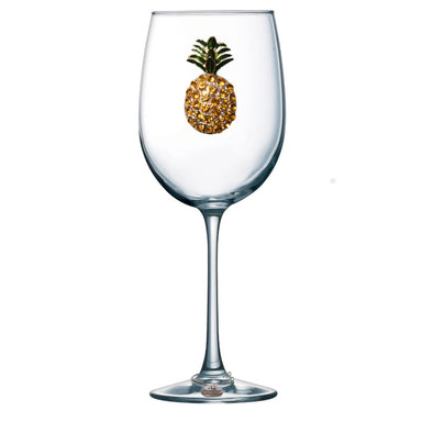Pineapple Stemmed Wine Glass