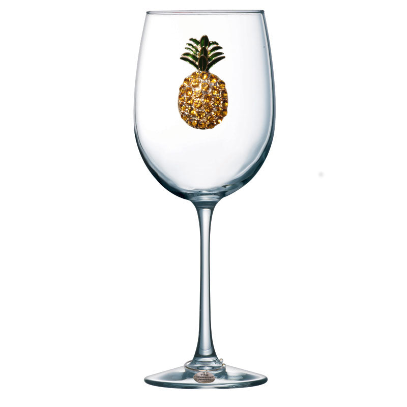 Pineapple Stemmed Wine Glass