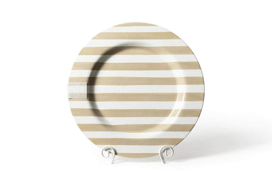 Neutral Stripe Big Entertaining Round Platter