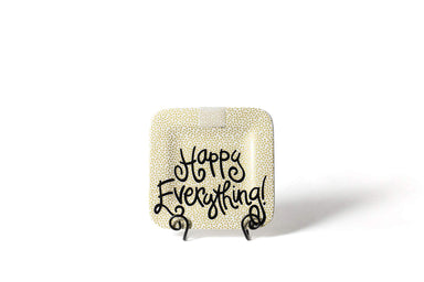 Gold Small Dot Mini Happy Everything! Square Platter