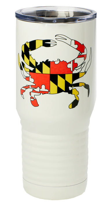 Stainless Steel Tumbler Maryland Flag Crab